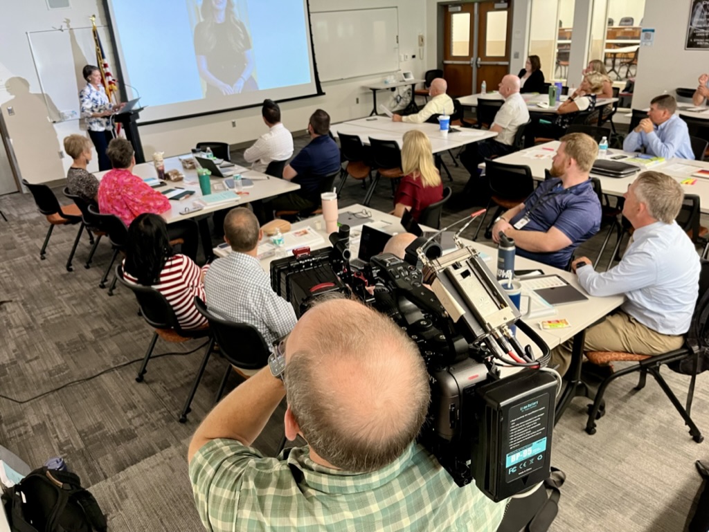 Tami Pyfer with school teachers