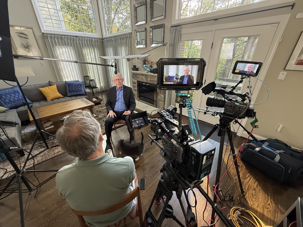 Francis Collins being interviewed
